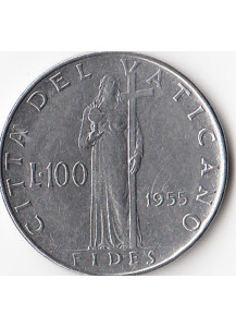 1955 - 100 Lire Vaticano Pio XII  Q/Fdc